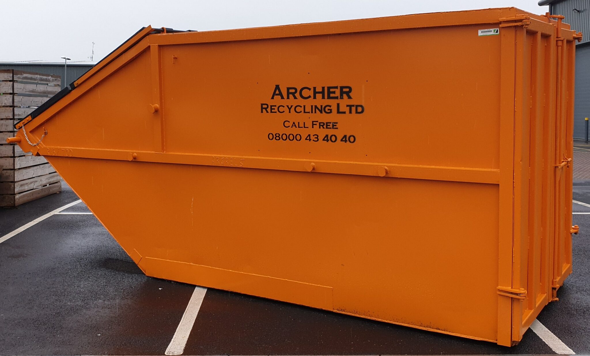 16 Cu Yard Skip Enclosed Lockable - Archer Recycling Ltd